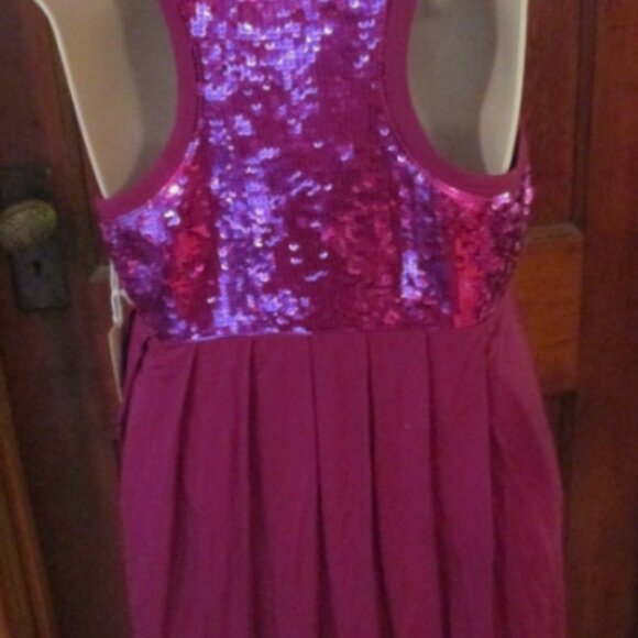 NWT LaROK CHIC Tunic Tank Fuschia Sequin Summer Dress NWT SIze Small - Picture 2 of 6